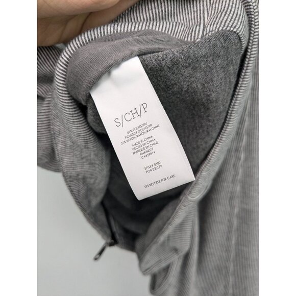 CAbi Knit Blazer Jacket Women Size S Shawl Collar Zip Up Pinstriped Office Soft - Picture 11 of 12